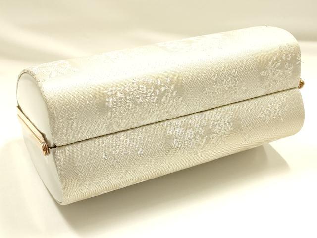 平和屋着物●和装小物　和装バッグ　ハンドバッグ　市松　花丸　金銀糸　逸品　AABH6624ay_4