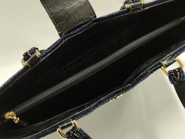 平和屋着物●和装小物　和装バッグ　ハンドバッグ　ビーズバッグ　幾何学模様　逸品　AABH6649ay_6