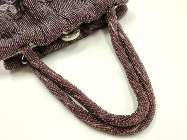平和屋着物●和装小物　和装バッグ　ハンドバッグ　ビーズバッグ　花七宝　逸品　AABH6656ay_2