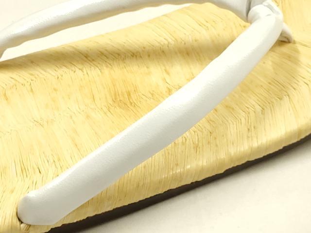 平和屋着物●男性　和装小物　雪駄　畳表　本革底　逸品　AABH6697ay_2