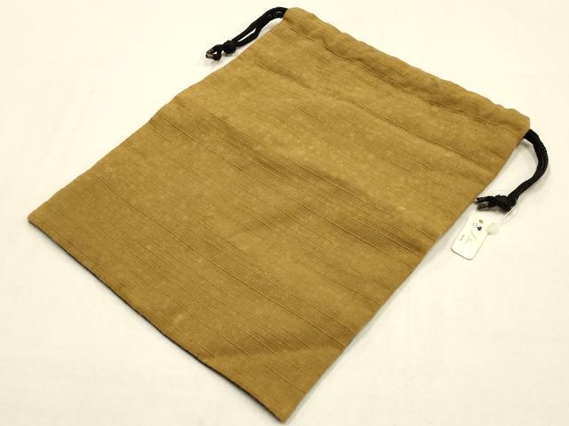 平和屋着物●男性　和装小物　雪駄・巾着セット　網代　牛皮底　逸品　未使用　AABH6698ay_6