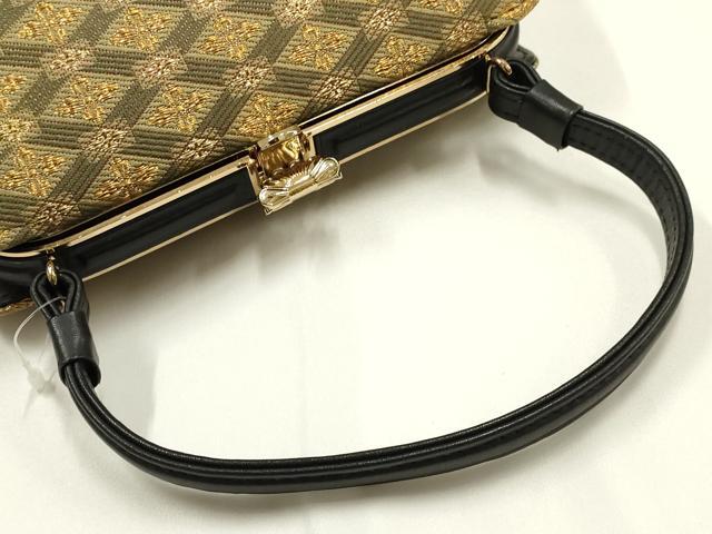 平和屋着物●和装小物　和装バッグ　ハンドバッグ　天井花文　暈し染め　金糸　逸品　AABH6740ay_3
