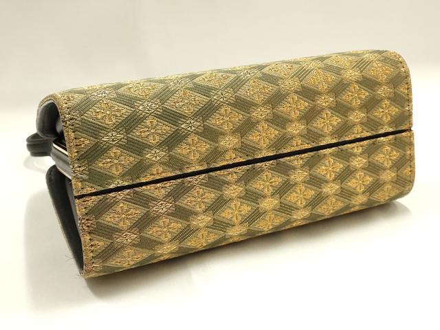 平和屋着物●和装小物　和装バッグ　ハンドバッグ　天井花文　暈し染め　金糸　逸品　AABH6740ay_4