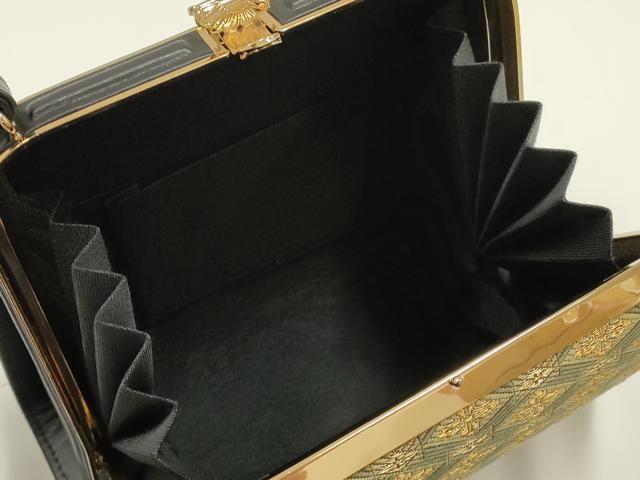 平和屋着物●和装小物　和装バッグ　ハンドバッグ　天井花文　暈し染め　金糸　逸品　AABH6740ay_6
