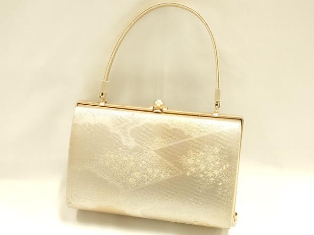 平和屋着物●和装小物　和装バッグ　ハンドバッグ　金糸　逸品　AABH6743ay