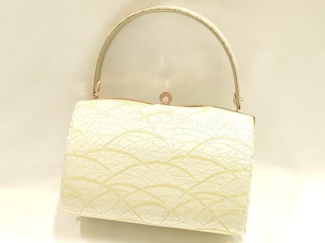 平和屋着物●和装小物　和装バッグ　ハンドバッグ　芝　金糸　逸品　AABH6744ay_1