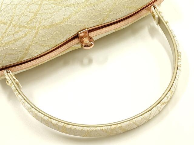 平和屋着物●和装小物　和装バッグ　ハンドバッグ　芝　金糸　逸品　AABH6744ay_3
