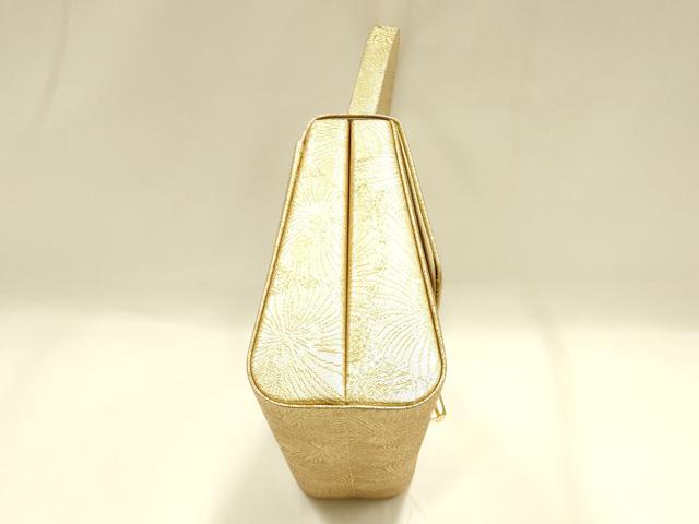 平和屋着物●和装小物　和装バッグ　ハンドバッグ　花尽くし　金糸　逸品　AABH6746ay_5