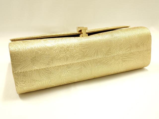 平和屋着物●和装小物　和装バッグ　ハンドバッグ　花尽くし　金糸　逸品　AABH6746ay_4