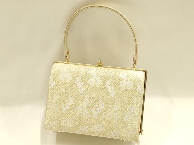 平和屋着物●和装小物　和装バッグ　ハンドバッグ　金銀糸　井登美謹製　逸品　未使用　AABH6752ay_1