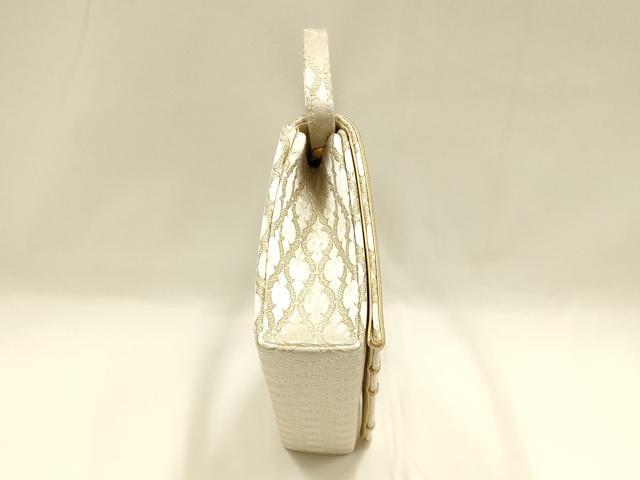 平和屋着物●和装小物　和装バッグ　神田胡蝶　ハンドバッグ　クラッチバッグ　立涌文様　金糸　マグネット式　逸品　AABH6756ay_4