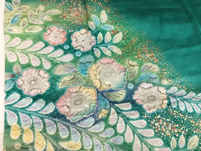 平和屋着物●豪華振袖　作家物　泰常　辻が花　絞り　暈し染め　銀通し地　正絹　逸品　AABH6896ph_3