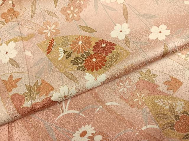 平和屋着物●訪問着　地紙花文　暈し染め　金彩　正絹　逸品　AABH6910ph_4