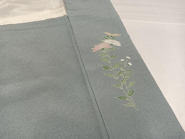 平和屋着物●訪問着　友禅　刺繍　花鳥文　暈し染め　金糸　ロング丈　正絹　逸品　AABH6949ph_6