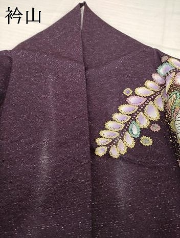 平和屋着物●豪華振袖　辻が花　舞花文　銀通し地　正絹　逸品　AABH7009ck_8