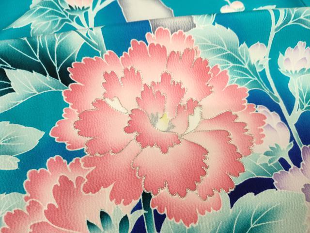 平和屋着物●豪華振袖　駒刺繍　草花文　暈し染め　銀彩　正絹　逸品　AABH7058ck_6