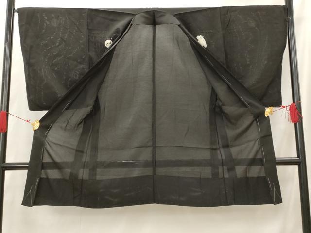 平和屋着物＊夏物　男性　羽織　黒紋付　絽　正絹　逸品　AABH7474st_1