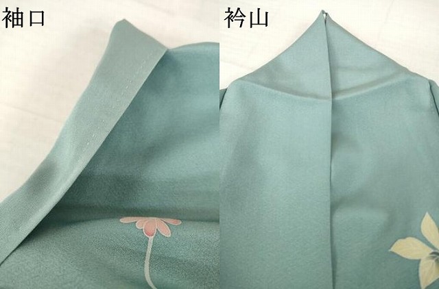 平和屋着物●訪問着　友禅　作家物　平安　草花文　正絹　逸品　AABH8415ck_9