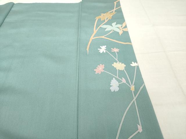 平和屋着物●訪問着　友禅　作家物　平安　草花文　正絹　逸品　AABH8415ck_7