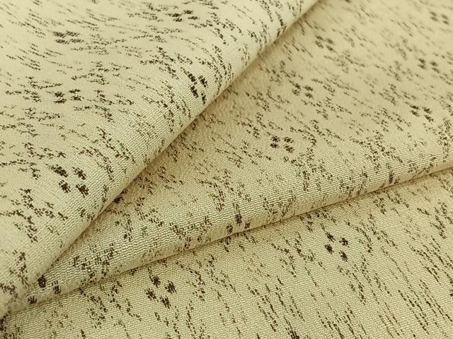 平和屋着物▽本塩沢　単衣　幾何学文様　正絹　逸品　AABH8527jh