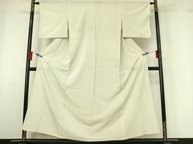 平和屋着物▽本塩沢　単衣　蚊絣　正絹　逸品　AABH8564jh_1