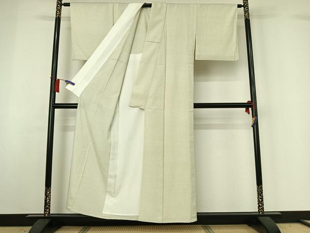 平和屋着物▽本塩沢　単衣　蚊絣　正絹　逸品　AABH8564jh_2