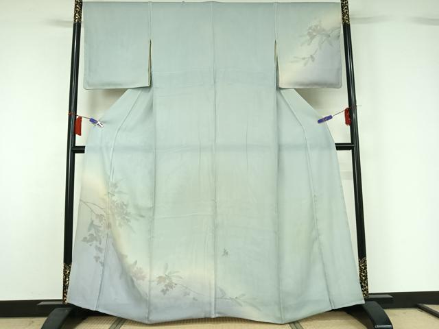 平和屋着物▽訪問着　無双　紗袷　紗×絽　枝花文　三越扱い　正絹　逸品　AABH8616jh