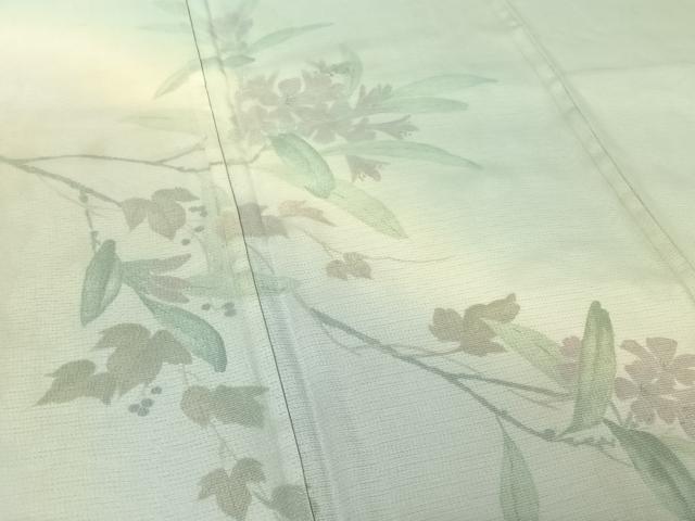 平和屋着物▽訪問着　無双　紗袷　紗×絽　枝花文　三越扱い　正絹　逸品　AABH8616jh_4