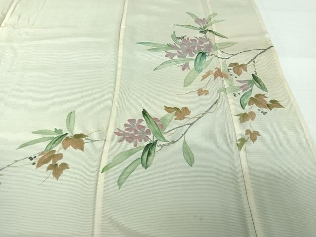 平和屋着物▽訪問着　無双　紗袷　紗×絽　枝花文　三越扱い　正絹　逸品　AABH8616jh_6