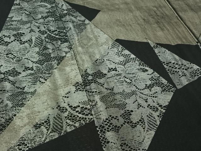 平和屋着物▽訪問着　無双　紗袷　紗×絽　切嵌花文　正絹　逸品　AABH8671jh_4