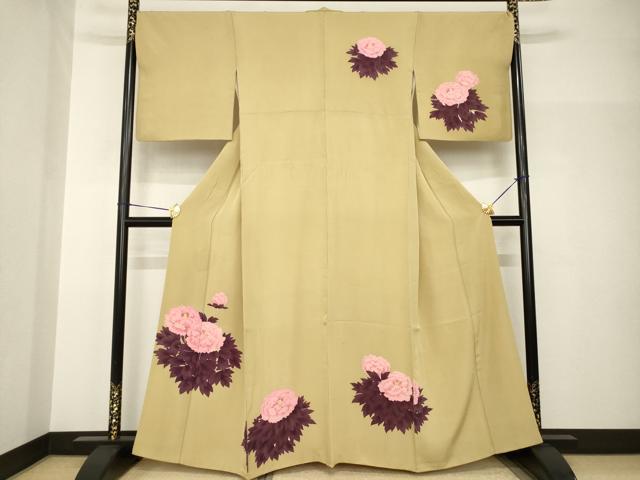平和屋着物●訪問着　草花文　金彩　高島屋扱い　正絹　逸品　AABH8779ck