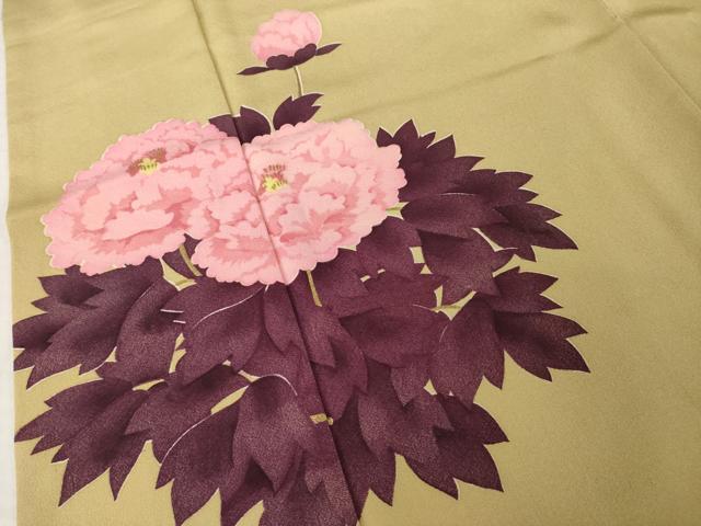 平和屋着物●訪問着　草花文　金彩　高島屋扱い　正絹　逸品　AABH8779ck_3
