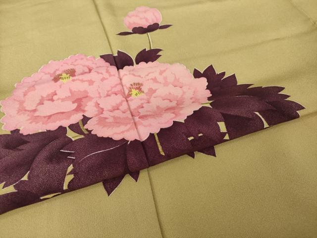 平和屋着物●訪問着　草花文　金彩　高島屋扱い　正絹　逸品　AABH8779ck_4