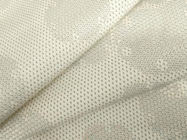 平和屋着物●本塩沢　110亀甲　雪輪重ね文　正絹　逸品　AABH8857cs 32,110円