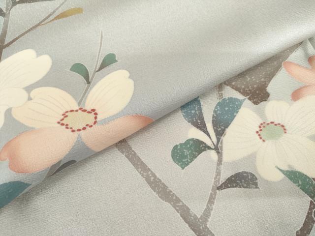 平和屋着物●訪問着　枝花文　暈し染め　正絹　逸品　AABH8870cs_5