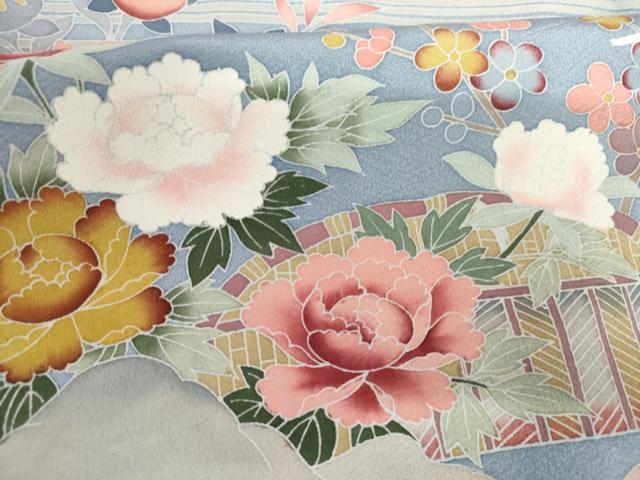 平和屋着物●訪問着　友禅　松竹梅風景文　正絹　逸品　AABH8879cs 平和屋着物○訪問着 友禅 松竹梅風景文 正絹 逸品 AABH8879cs 【公式通販】