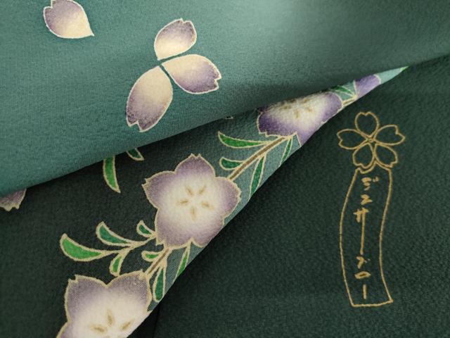 平和屋着物●世界的人形師　辻村寿三郎　ジュサブロー　訪問着　枝垂れ花文　暈し染め　金彩　正絹　逸品　AABH8953cs_7