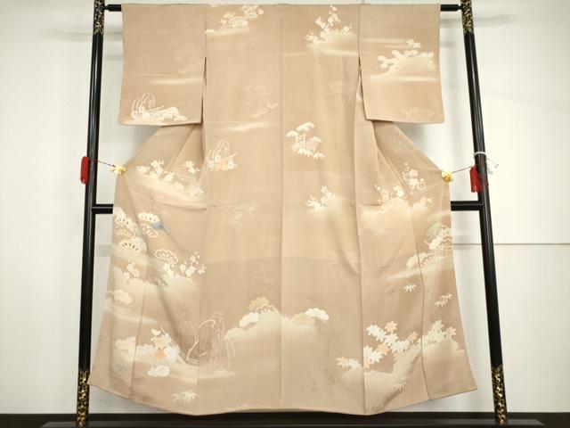平和屋着物●アンティーク　大正ロマン　訪問着　松竹梅文　正絹　逸品　AABH8981cs 27,040円