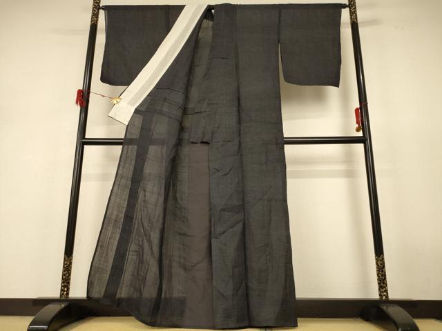 平和屋着物＊夏物　重要無形文化財　本場宮古上布　絣柄　苧麻　逸品　AABH9370jd_2