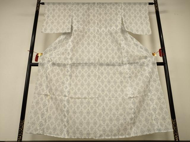平和屋着物＊夏物　小紋　花菱文　洗える着物　AABH9401jd_1