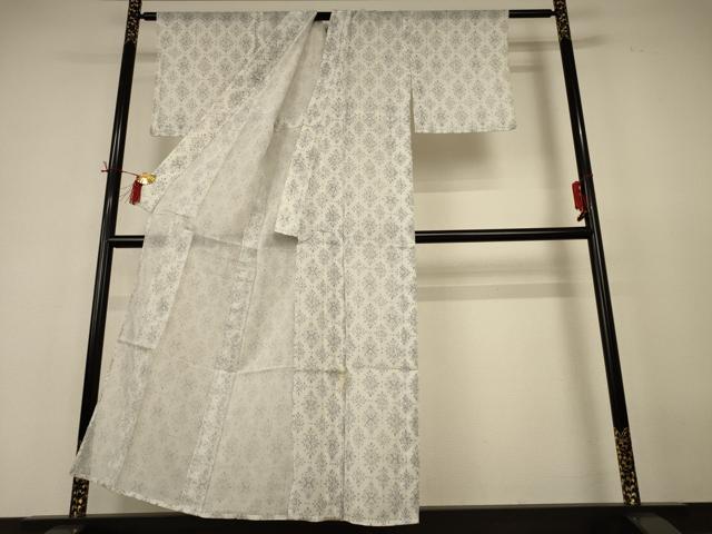 平和屋着物＊夏物　小紋　花菱文　洗える着物　AABH9401jd_2