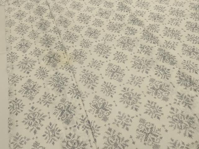 平和屋着物＊夏物　小紋　花菱文　洗える着物　AABH9401jd_3