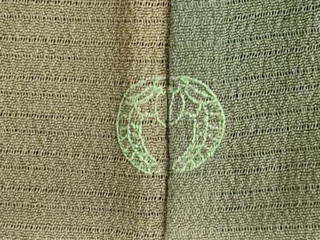 平和屋着物＊夏物　小紋　絽縮緬　霞文　暈し染め　正絹　逸品　AABH9429jd_6