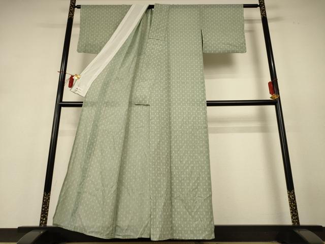 平和屋着物＊夏物　小紋　幾何学文様　やまと誂製　洗える着物　AABH9434jd_2