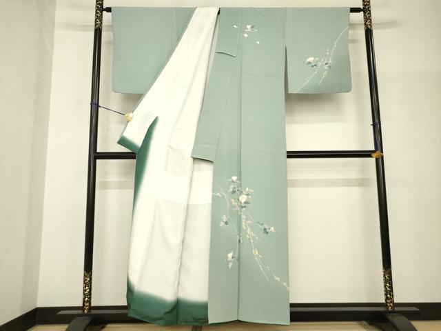 平和屋着物●訪問着　友禅　枝花文　正絹　逸品　AABH9556ck_1