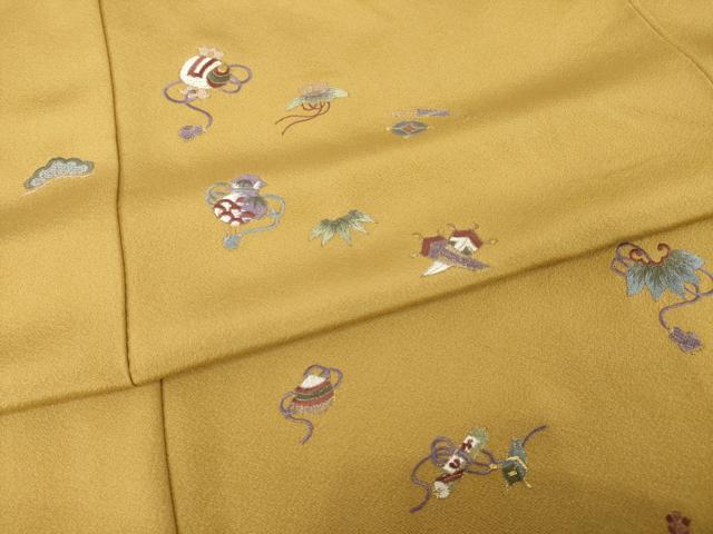 平和屋着物●訪問着　総刺繍　宝尽くし　上代28万　ロング丈　正絹　逸品　AABH9577ck_4
