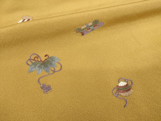 平和屋着物●訪問着　総刺繍　宝尽くし　上代28万　ロング丈　正絹　逸品　AABH9577ck_6