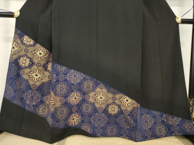 平和屋着物●創業460年・千總　黒留袖　駒刺繍　飾花文　金彩　高島屋扱い　正絹　逸品　AABH9596ck_2