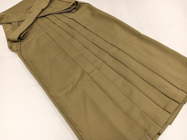 平和屋着物●女性　行灯袴　色無地　油色　未使用　AABH9707ph