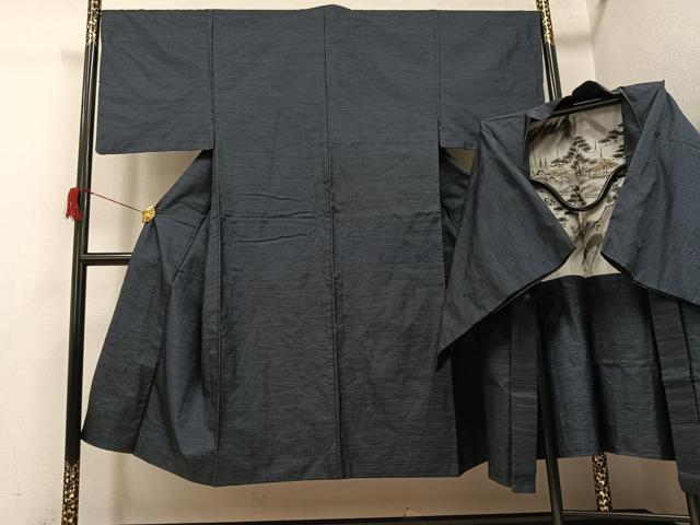 平和屋着物●男性　本場大島紬　アンサンブル　正絹　逸品　AABH9741ph
